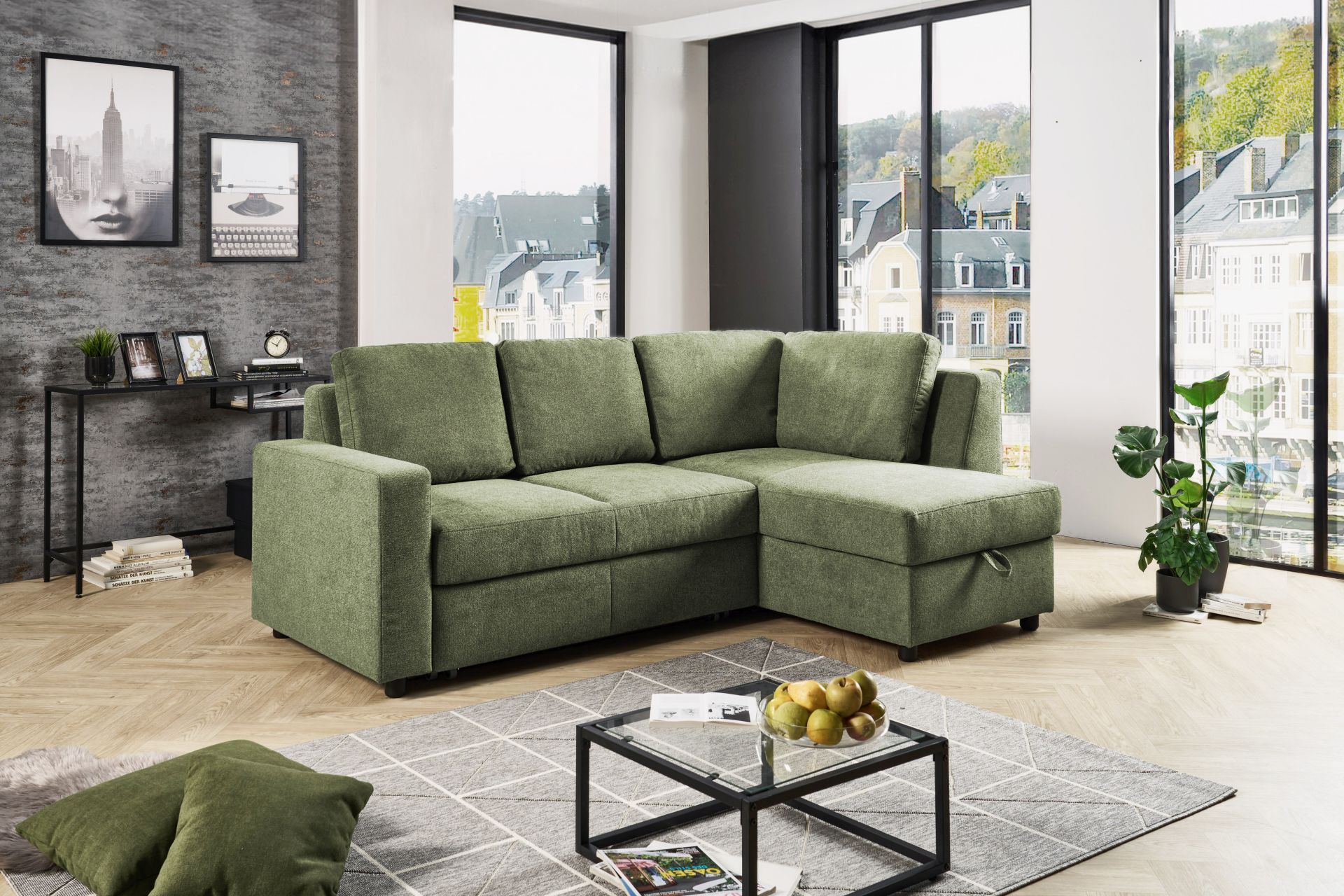 Sedac souprava MULTIFLEXX PLUS_ sestava 2112_BETT.E + 8302_BK_ podruka . 2_  rozmry sestavy zleva 231 x 162 cm_ plocha na span 120 x 205 cm_ lon prostor_ obr. 2