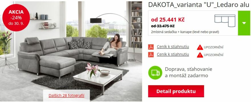 Sedací souprava - model Dakota